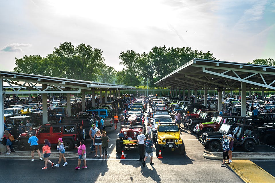 Jeeps and their owners assembled at Toledo Jeep Fest (photo courtesy of Toledo Jeep Fest)