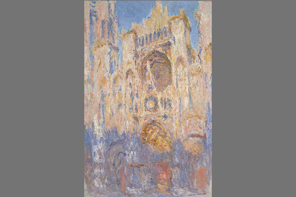 Claude Monet’s “Rouen Cathedral at the End of the Day, Sunlight Effect” at Cleveland Museum of Art (photo courtesy of Musée Marmottan Monet, Paris, Michel Monet Bequest, 1996, INV. 5174 Photo © Musée Marmottan Monet, Paris)