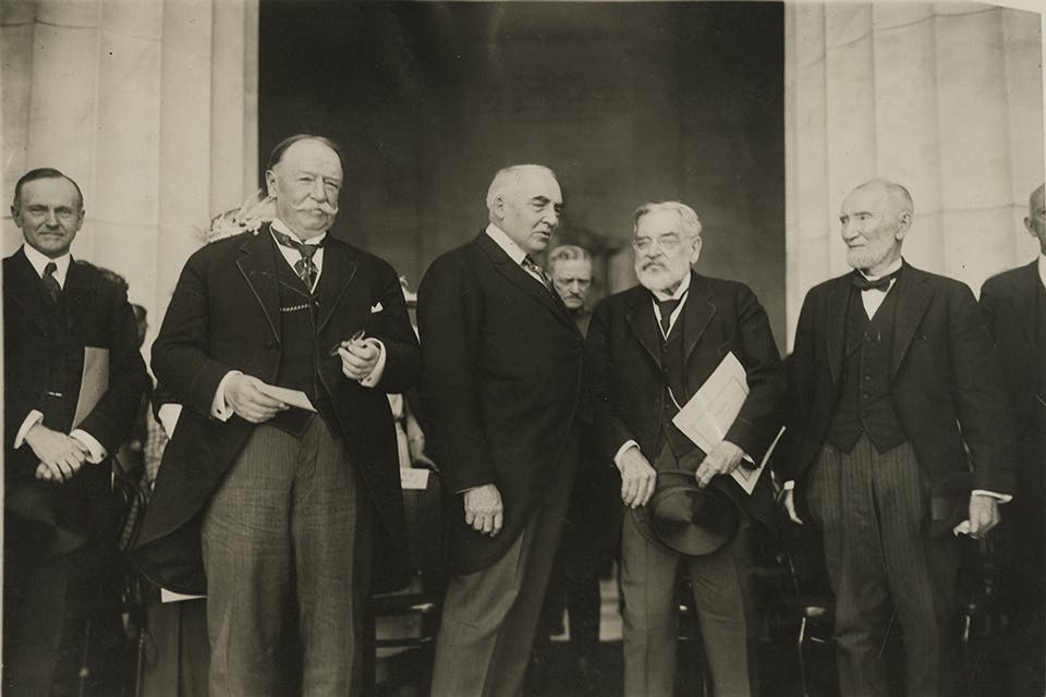 Warren G. Harding dedicating the Lincoln Memorial (photo courtesy of Ohio History Connection)