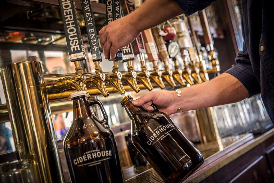 Taps at West End Ciderhouse in Athens (photo by Joel Prince)