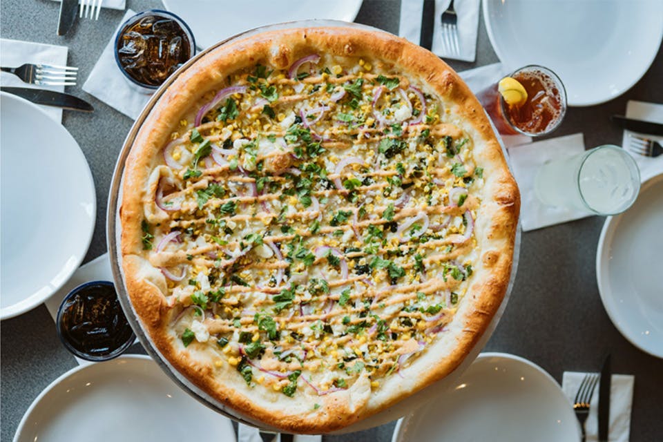 Dewey's Elote Pizza (courtesy of RMD Advertising)