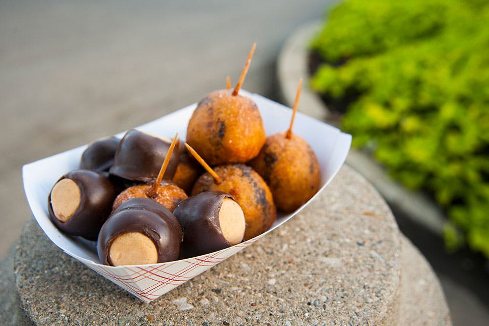 Deep Fried Buckeyes at the Ohio State Fair (photo courtesy of Ohio State Fair)