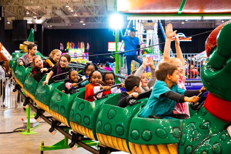 Kids on a Ride at Trick or Treat Street I X Center (Jennifer Gore) Kids on a Ride at Trick or Treat Street I X Center (Jennifer Gore)