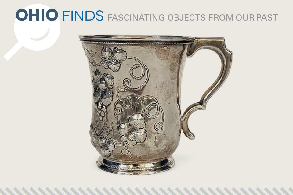 Ohio State Fair cup from the 19th century sold at Meander Auctions in Whipple (photo courtesy of Meander Auctions)