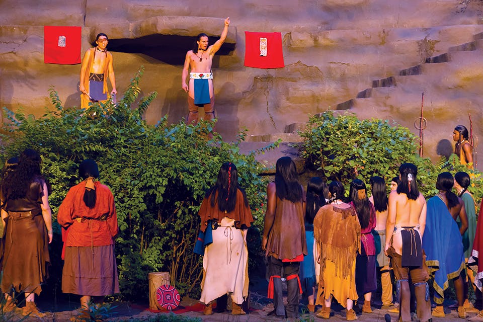 Performers on stage during ‘Tecumseh!’ Outdoor Drama (photo courtesy of Ross Chillicothe CVB)