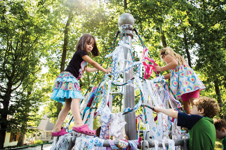 Children playing at Chautauqua Institution in Chautauqua, New York (photo courtesy of Chautauqua Institution)