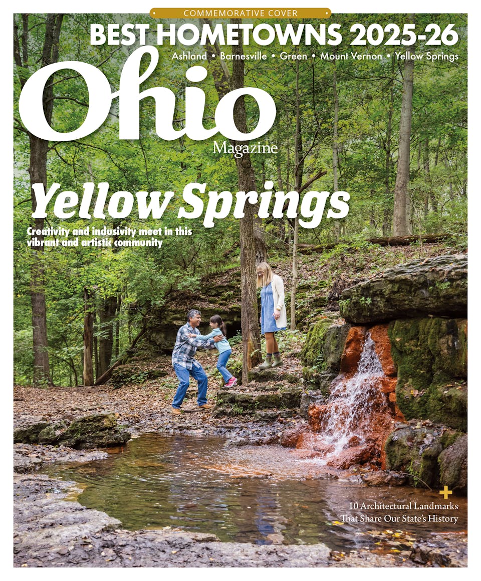 Yellow Springs Best Hometowns 2025 26 Ohio Magazine cover (photo by Matthew Allen)