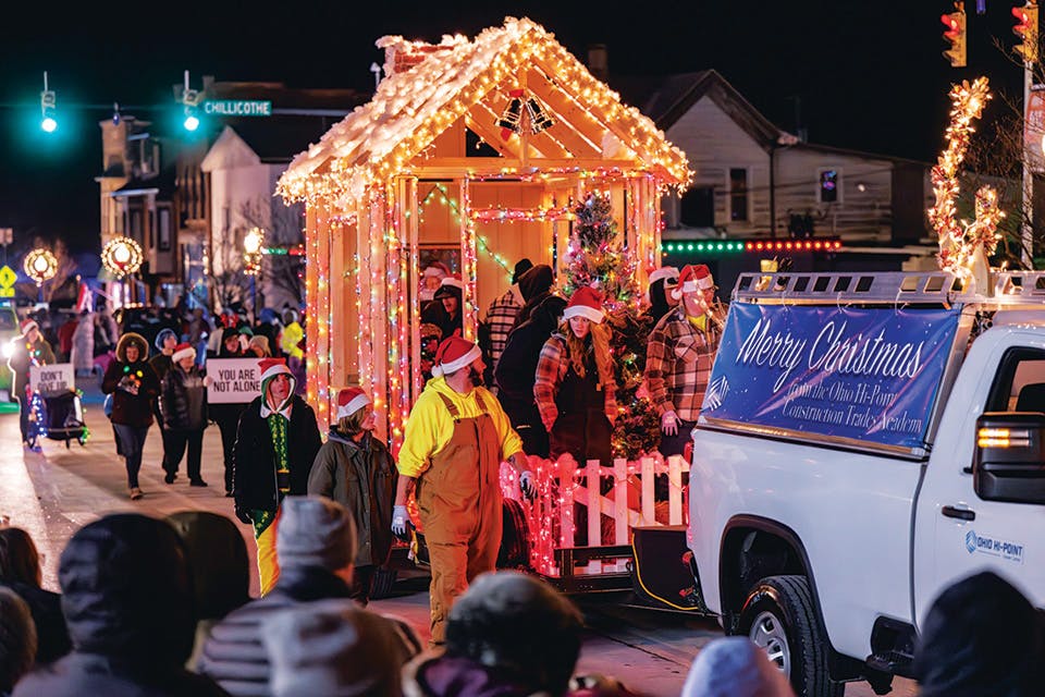 Bellefontaine Hometown Christmas Parade in downtown Bellefontaine (photo courtesy of Downtown Days Bellefontaine)