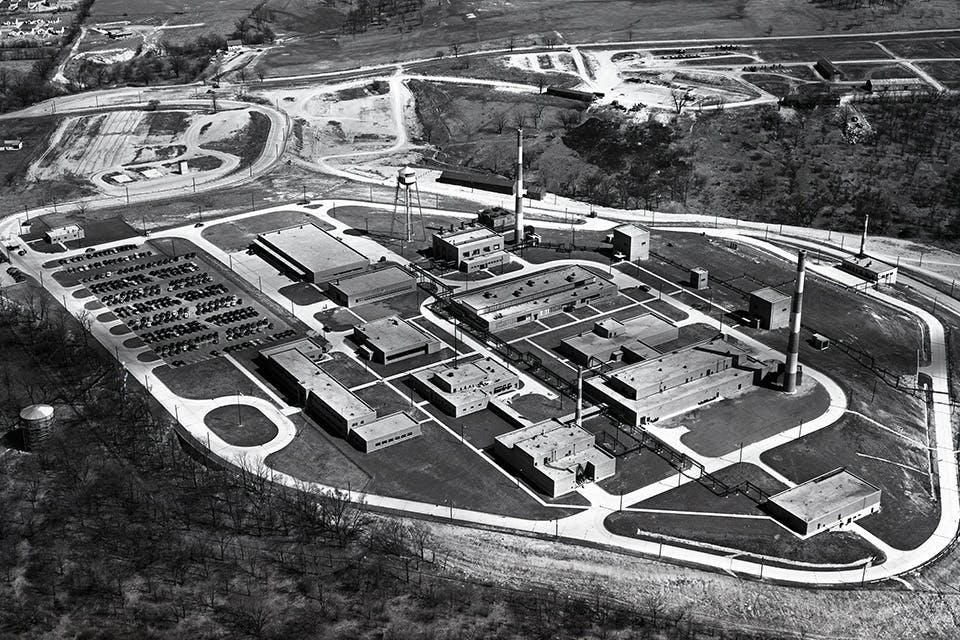 Undated archive photo of Mound Laboratory in Miamisburg (photo courtesy of Carillon Historical Park)