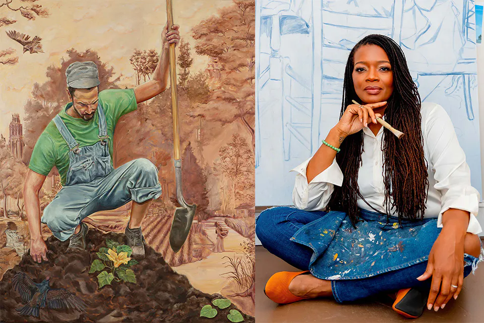 ”Seed for the Sower” painting by Alyssa Ross; Alyssa Ross (artwork courtesy of Taft Museum of Art, photo by Carol Rose of Colurwrk)