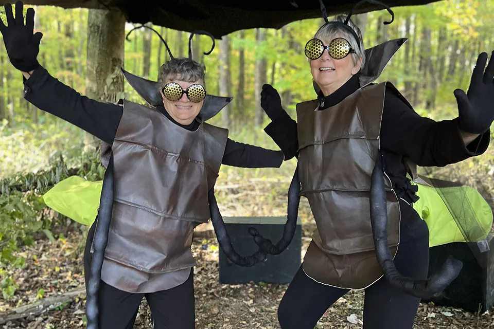 Two characters dressed up as bugs for The Wilderness Center’s Enchanted Forest event (photo courtesy of The Wilderness Center)