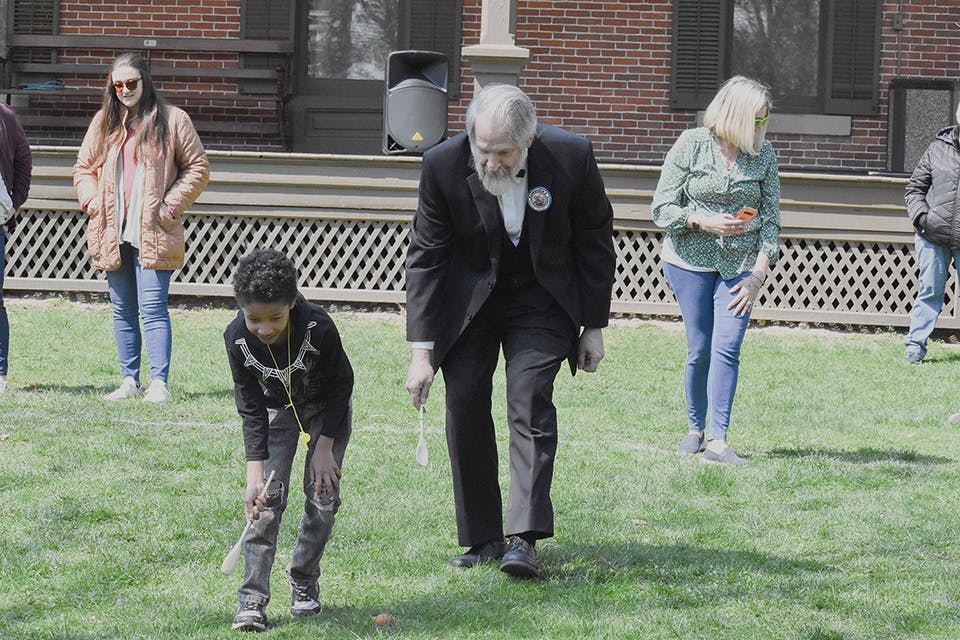Egg roll at Rutherford B. Hayes Presidential Library & Museums (photo courtesy of Rutherford B. Hayes Presidential Library & Museums)