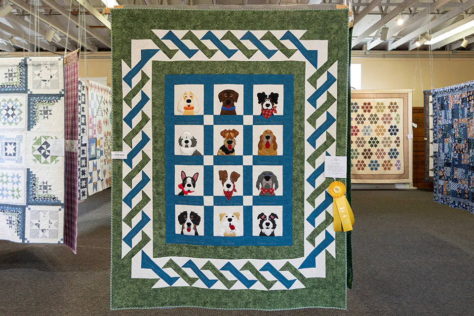 A work featured in ”Quilts 2025” at Lake Metroparks Farmpark (photo by Earl Linaburg)