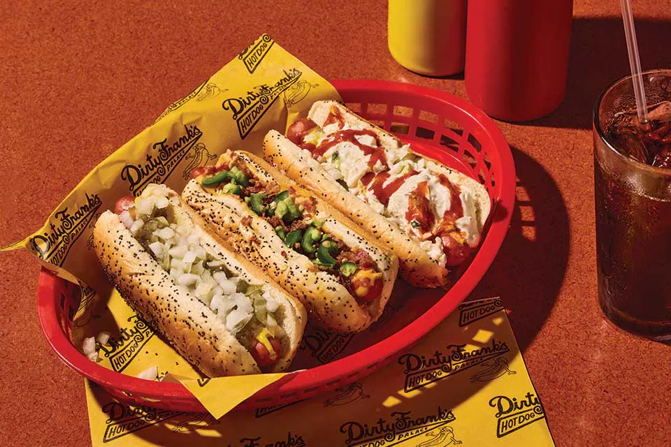 Hot dogs at Dirty Frank’s Hot Dog Palace in Columbus (photo by Brian Kaiser)