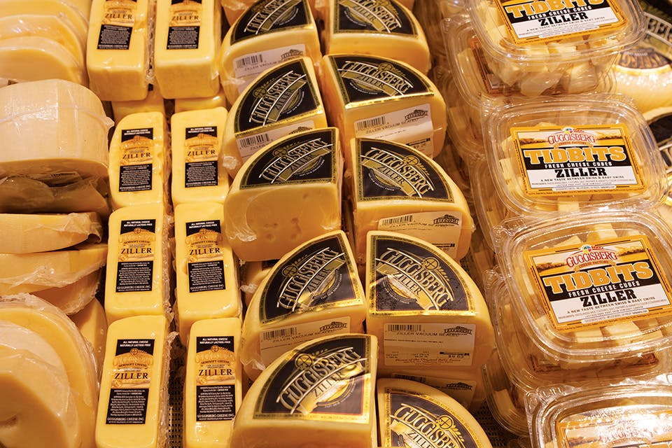 Cheese at Guggisberg Cheese in Millersburg (photo by Rachael Jirousek)