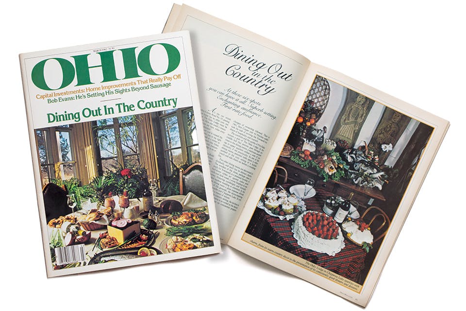 Dining in the Country article in the March 1982 issue of Ohio Magazine (photo by Rachael Jirousek)