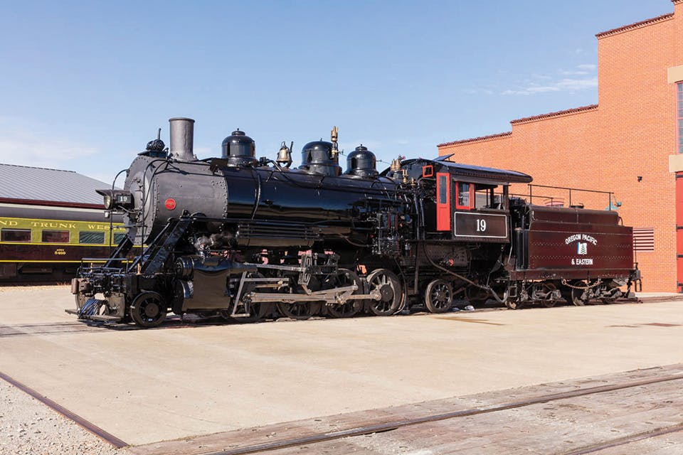 Steam locomotive No. 19 at Age of Steam Roundhouse Museum (photo courtesy of Age of Steam Roundhouse Museum)