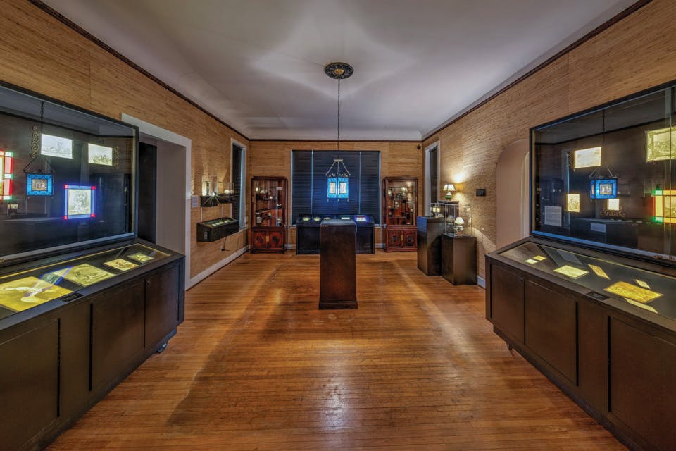 Interior of Blair Museum of Lithophanes at the Schedel Arboretum & Gardens in Elmore (photo courtesy of Schedel Arboretum & Gardens)