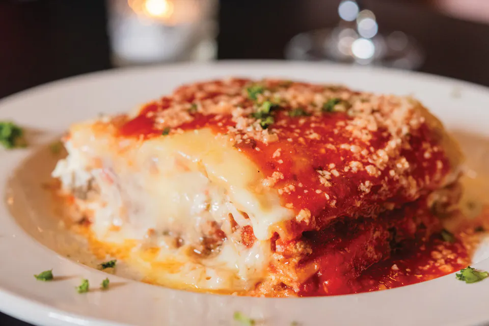 Lasagna at Guarino’s Restaurant in Cleveland (photo by Kaitlin Walsh)